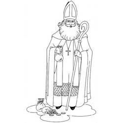 Dessin à colorier: Saint Nicolas (Fêtes et Occasions spéciales) #59138 - Coloriages à Imprimer Gratuits