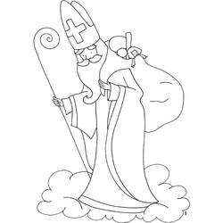 Dessin à colorier: Saint Nicolas (Fêtes et Occasions spéciales) #59145 - Coloriages à Imprimer Gratuits