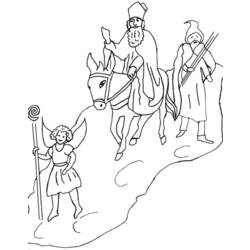 Dessin à colorier: Saint Nicolas (Fêtes et Occasions spéciales) #59158 - Coloriages à Imprimer Gratuits