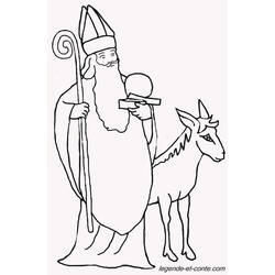 Dessin à colorier: Saint Nicolas (Fêtes et Occasions spéciales) #59194 - Coloriages à Imprimer Gratuits