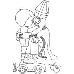 Dessin à colorier: Saint Nicolas (Fêtes et Occasions spéciales) #59223 - Coloriages à Imprimer Gratuits