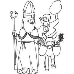 Dessin à colorier: Saint Nicolas (Fêtes et Occasions spéciales) #59226 - Coloriages à Imprimer Gratuits