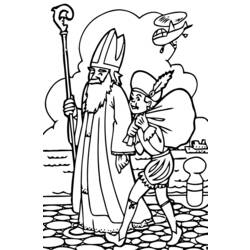 Dessin à colorier: Saint Nicolas (Fêtes et Occasions spéciales) #59299 - Coloriages à Imprimer Gratuits