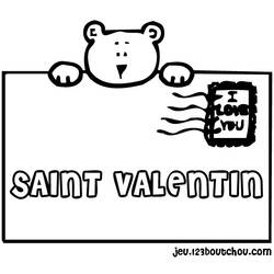 Dessin à colorier: Saint Valentin (Fêtes et Occasions spéciales) #54035 - Coloriages à Imprimer Gratuits