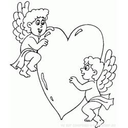 Dessin à colorier: Saint Valentin (Fêtes et Occasions spéciales) #54141 - Coloriages à Imprimer Gratuits