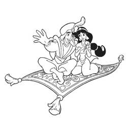 Dessin à colorier: Aladdin (Films d'animation) #127592 - Coloriages à Imprimer Gratuits