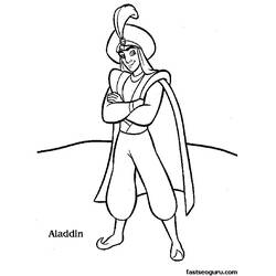 Dessin à colorier: Aladdin (Films d'animation) #127616 - Coloriages à Imprimer Gratuits