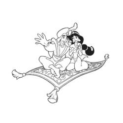 Dessin à colorier: Aladdin (Films d'animation) #127729 - Coloriages à Imprimer Gratuits