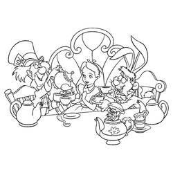 Dessin à colorier: Alice au pays des merveilles (Films d'animation) #127894 - Coloriages à Imprimer Gratuits
