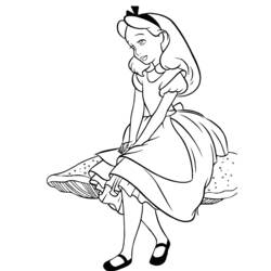 Dessin à colorier: Alice au pays des merveilles (Films d'animation) #127928 - Coloriages à Imprimer Gratuits