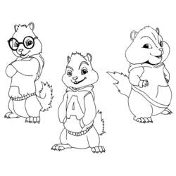 Dessin à colorier: Alvin et les Chipmunks (Films d'animation) #128241 - Coloriages à Imprimer Gratuits