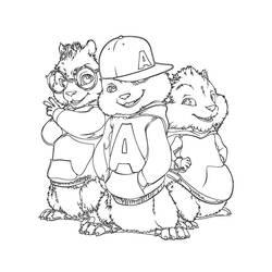Dessin à colorier: Alvin et les Chipmunks (Films d'animation) #128245 - Coloriages à Imprimer Gratuits