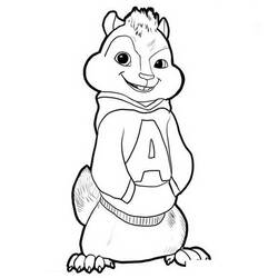 Dessin à colorier: Alvin et les Chipmunks (Films d'animation) #128282 - Coloriages à Imprimer Gratuits