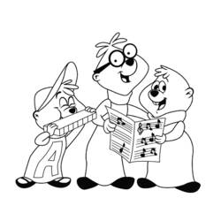 Dessin à colorier: Alvin et les Chipmunks (Films d'animation) #128300 - Coloriages à Imprimer Gratuits