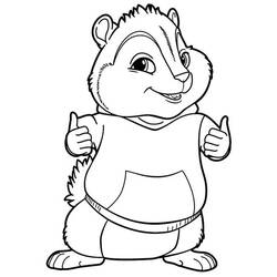 Dessin à colorier: Alvin et les Chipmunks (Films d'animation) #128343 - Coloriages à Imprimer Gratuits