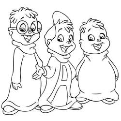 Dessin à colorier: Alvin et les Chipmunks (Films d'animation) #128367 - Coloriages à Imprimer Gratuits