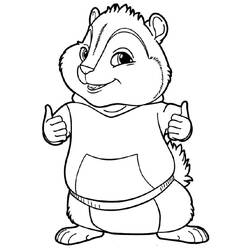 Dessin à colorier: Alvin et les Chipmunks (Films d'animation) #128384 - Coloriages à Imprimer Gratuits
