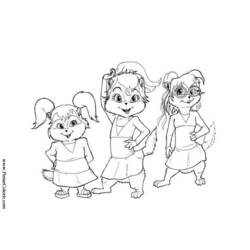 Dessin à colorier: Alvin et les Chipmunks (Films d'animation) #128399 - Coloriages à Imprimer Gratuits