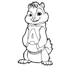 Dessin à colorier: Alvin et les Chipmunks (Films d'animation) #128437 - Coloriages à Imprimer Gratuits