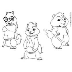 Dessin à colorier: Alvin et les Chipmunks (Films d'animation) #128440 - Coloriages à Imprimer Gratuits