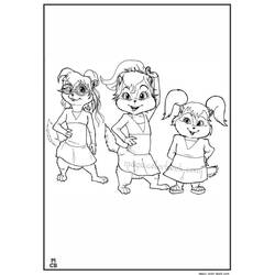 Dessin à colorier: Alvin et les Chipmunks (Films d'animation) #128444 - Coloriages à Imprimer Gratuits
