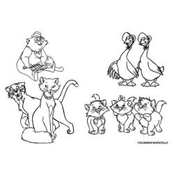 Dessin à colorier: Aristochats (Films d'animation) #26991 - Coloriages à Imprimer Gratuits
