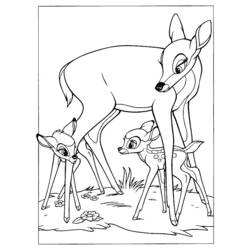 Dessin à colorier: Bambi (Films d'animation) #128512 - Coloriages à Imprimer Gratuits