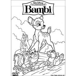 Dessin à colorier: Bambi (Films d'animation) #128520 - Coloriages à Imprimer Gratuits