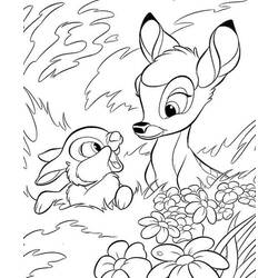 Dessin à colorier: Bambi (Films d'animation) #128524 - Coloriages à Imprimer Gratuits