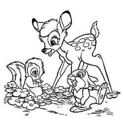 Dessin à colorier: Bambi (Films d'animation) #128550 - Coloriages à Imprimer Gratuits