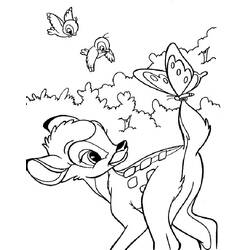 Dessin à colorier: Bambi (Films d'animation) #128599 - Coloriages à Imprimer Gratuits