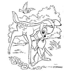 Dessin à colorier: Bambi (Films d'animation) #128602 - Coloriages à Imprimer Gratuits
