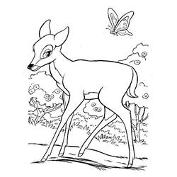 Dessin à colorier: Bambi (Films d'animation) #128604 - Coloriages à Imprimer Gratuits