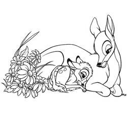Dessin à colorier: Bambi (Films d'animation) #128628 - Coloriages à Imprimer Gratuits