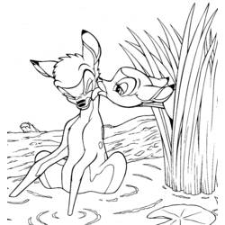 Dessin à colorier: Bambi (Films d'animation) #128672 - Coloriages à Imprimer Gratuits