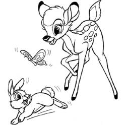 Dessin à colorier: Bambi (Films d'animation) #128685 - Coloriages à Imprimer Gratuits