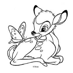 Dessin à colorier: Bambi (Films d'animation) #128694 - Coloriages à Imprimer Gratuits