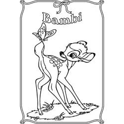 Dessin à colorier: Bambi (Films d'animation) #128698 - Coloriages à Imprimer Gratuits