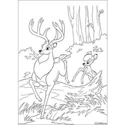 Dessin à colorier: Bambi (Films d'animation) #128733 - Coloriages à Imprimer Gratuits
