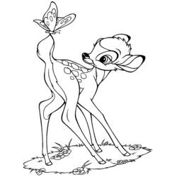 Dessin à colorier: Bambi (Films d'animation) #128738 - Coloriages à Imprimer Gratuits