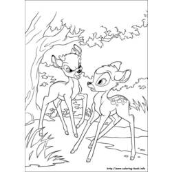 Dessin à colorier: Bambi (Films d'animation) #128743 - Coloriages à Imprimer Gratuits
