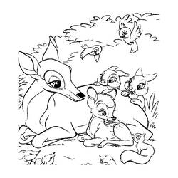 Dessin à colorier: Bambi (Films d'animation) #128763 - Coloriages à Imprimer Gratuits