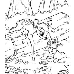 Dessin à colorier: Bambi (Films d'animation) #128782 - Coloriages à Imprimer Gratuits