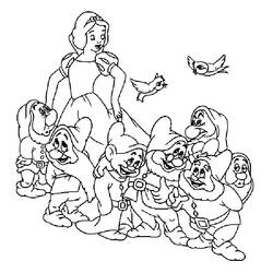 Dessin à colorier: Blanche Neige et les Sept Nains (Films d'animation) #133829 - Coloriages à Imprimer Gratuits