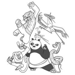 Dessin à colorier: Kung Fu Panda (Films d'animation) #73332 - Coloriages à Imprimer Gratuits