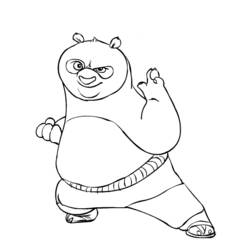 Dessin à colorier: Kung Fu Panda (Films d'animation) #73420 - Coloriages à Imprimer Gratuits