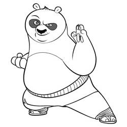 Dessin à colorier: Kung Fu Panda (Films d'animation) #73424 - Coloriages à Imprimer Gratuits