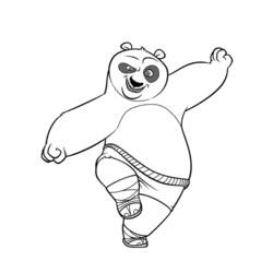 Dessin à colorier: Kung Fu Panda (Films d'animation) #73425 - Coloriages à Imprimer Gratuits