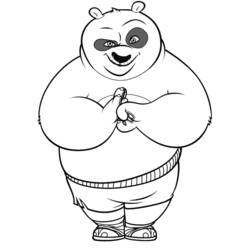 Dessin à colorier: Kung Fu Panda (Films d'animation) #73565 - Coloriages à Imprimer Gratuits