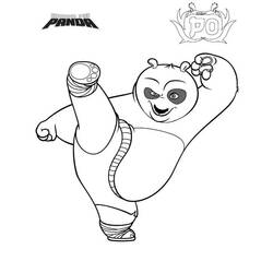 Dessin à colorier: Kung Fu Panda (Films d'animation) #73610 - Coloriages à Imprimer Gratuits